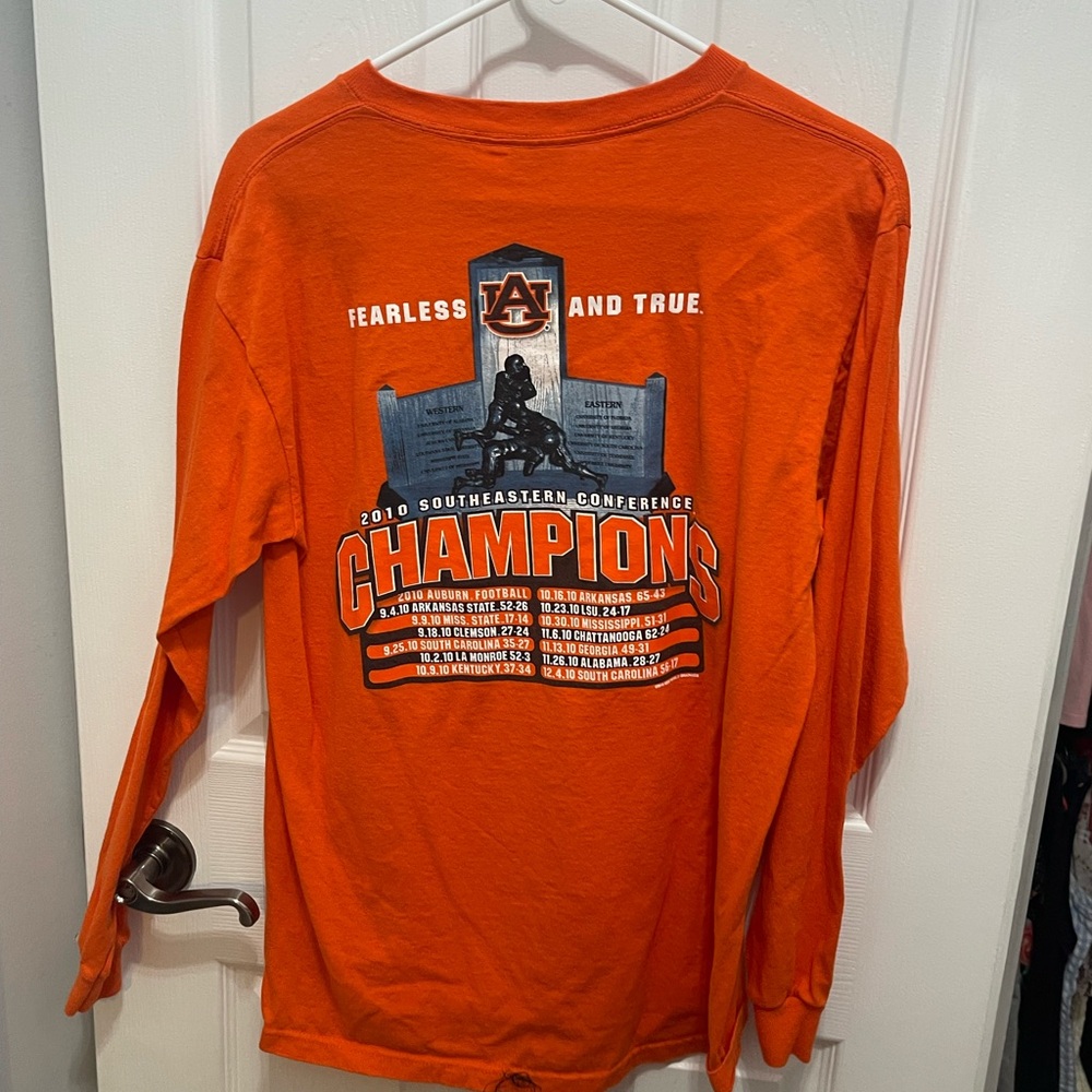 Delta Orange Long Sleeve Tee with Graphic Design